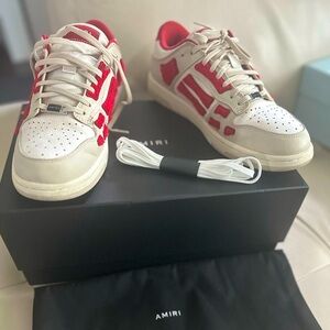 Used men’s Amiri sneakers with additional laces, dust bag and box